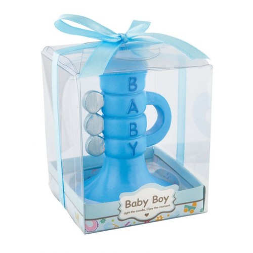 BOUGIE "TROMPETTE" BÉBÉ AZUR H75 MM