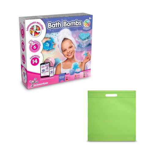 Bath Bombs Kit IV. Educational toy supplied with a non-woven gift bag (80 g/m²)