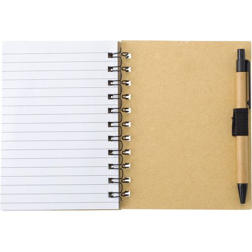 Draadgebonden notitieboekje met balpen Niall