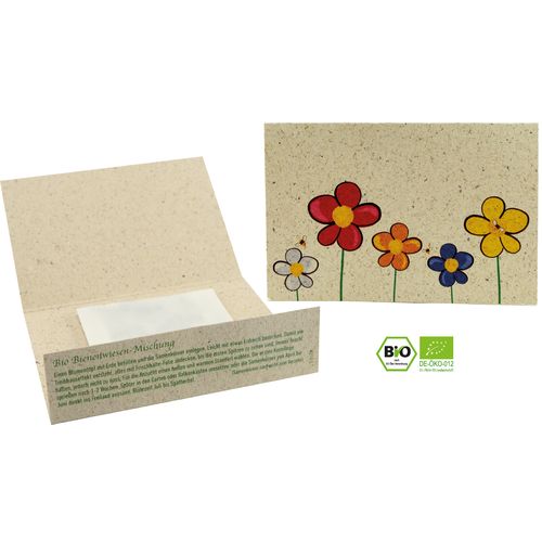 Grass Paper Card Bee Meadow