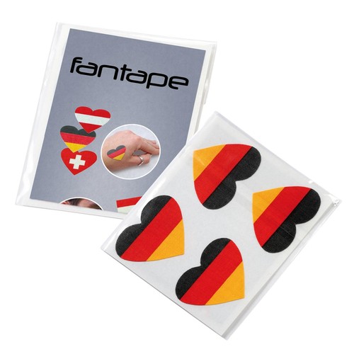 Fan tape "Heart", set of 4
