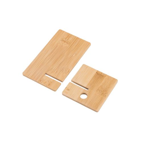 GALEN. Bamboe mobiele telefoonhouder, uitneembaar in twee delen