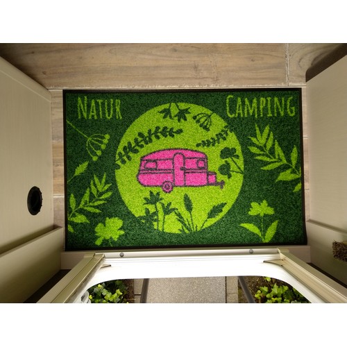 Bedrukte deurmatten voor caravans, campers en caravans