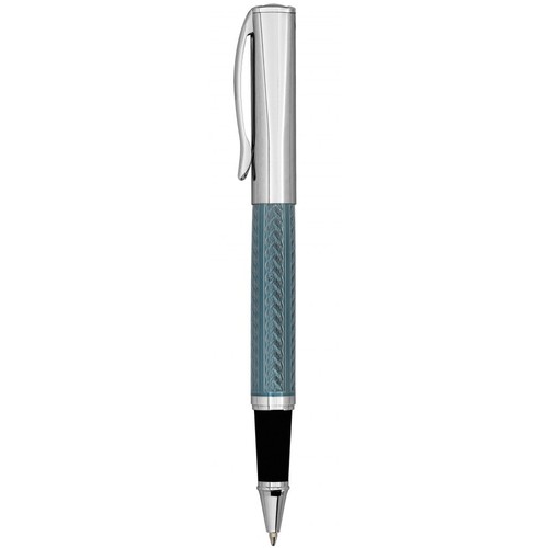 CHROMED ROLLER PEN BLUE