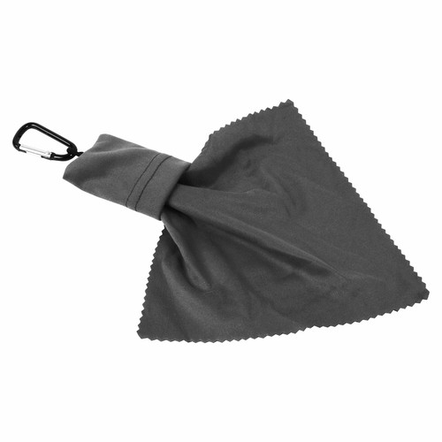 Snap hook keychain with foldable polyester microfibre screen/lens cleaning cloth