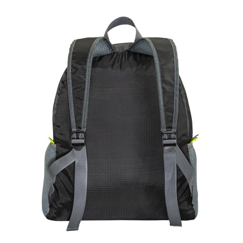 210D polyester ripstop foldable backpack, resealable in a pocket