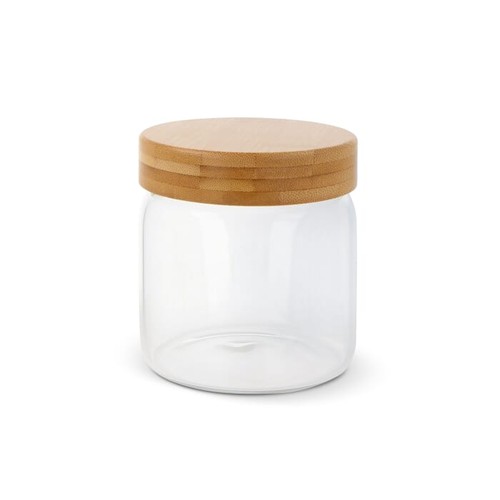 Canister glass & bamboo 600ml