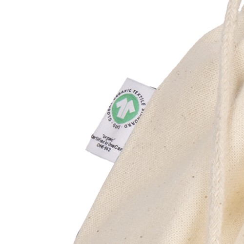 NATURAL COLOR DRAWSTRING BAG IN 100% ORGANIC COTTON (150 gr/m²)