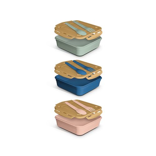 1,2L LUNCH BOX WITH LID, SPOON AND FORK