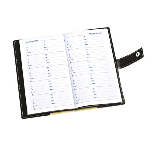 CARNET D'ADRESSES A 6 NOIR
