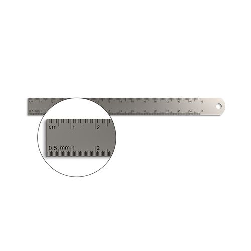 170x15MM STAINLESS STEEL RULER WITH SUSPENSION HOLE