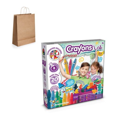 Crayon Factory Kit IV. Educatief spel geleverd met een kraftpapier cadeauzakje (115 g/m²)