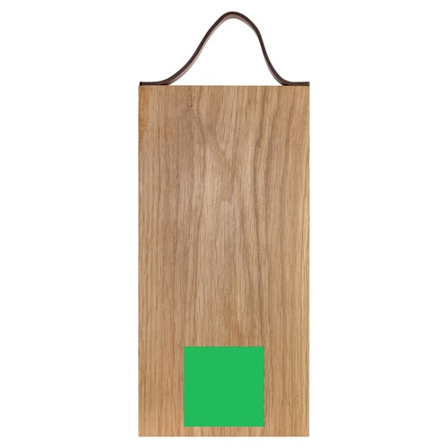 Tabla con asa de cuero roble 33x16 cm