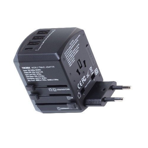 Adaptador de Viaje Universal TROIKA WORLD TRAVEL ADAPTER