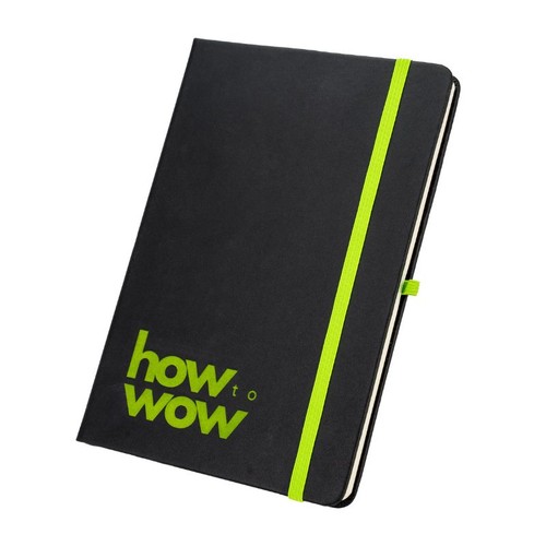 A5 notebook with coloured engraving