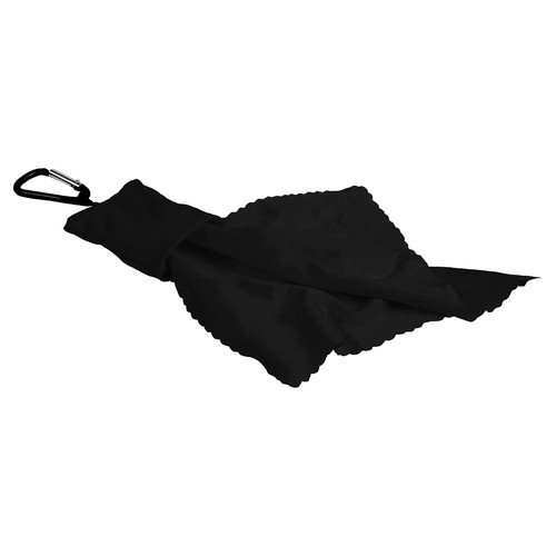 Snap hook keychain with foldable polyester microfibre screen/lens cleaning cloth