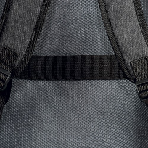 300D Polyester laptop backpack with 3 pockets. Laptop principal pocket and side pocket