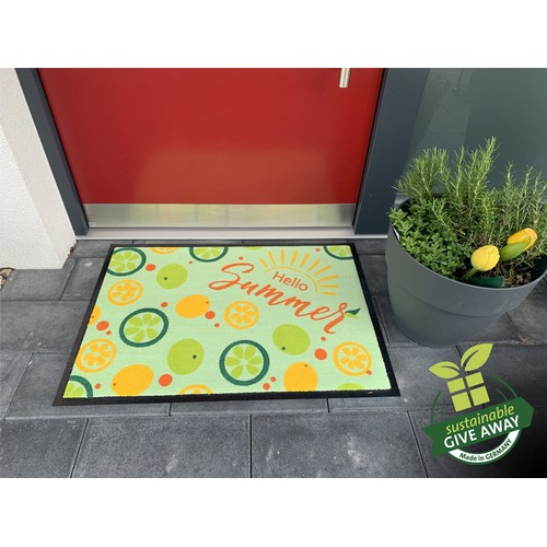 Doormats with spring and summer motifs