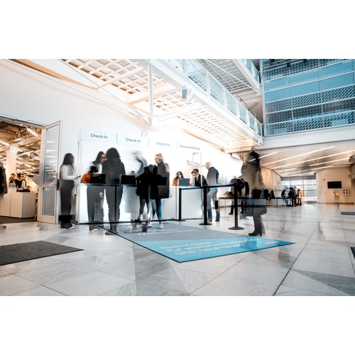 Floor mats for trade fairs and showrooms