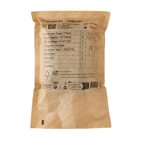 Estuche de primeros auxilios RCS de nobuk reciclado y PU