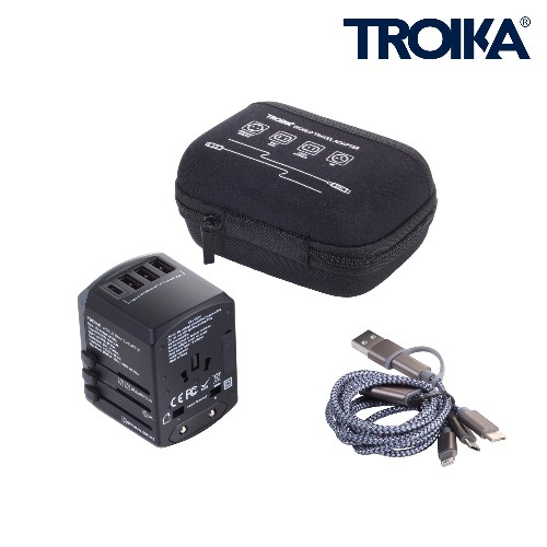 Adaptador de Viaje Universal TROIKA WORLD TRAVEL ADAPTER