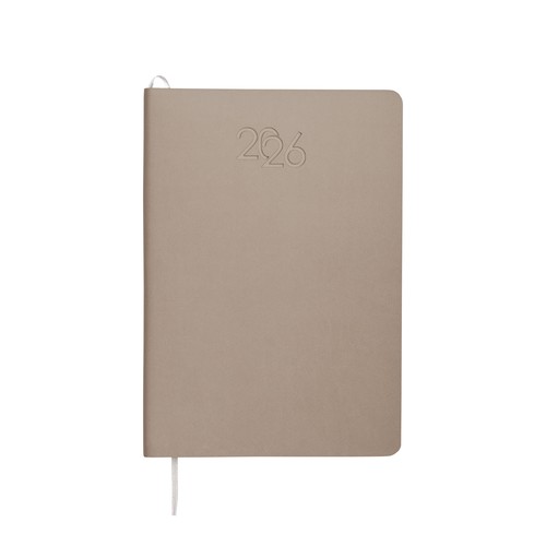 2026 daily planner with soft cover in thermo-reactive PU