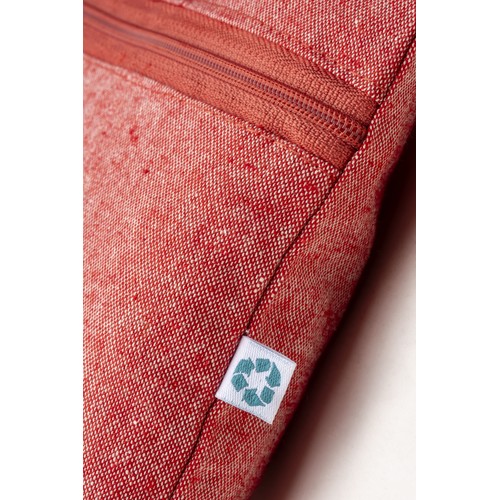 Document holder made of 180 g/m2 recycled cotton with zipper closure, GRS certified