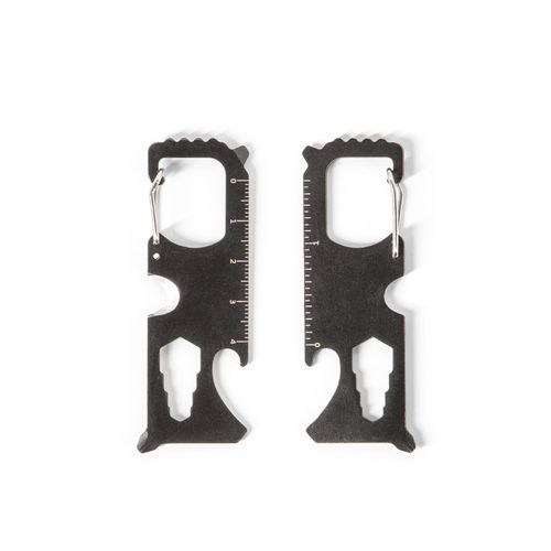 SCREWY. Stainless steel multifunction card with 8 functions