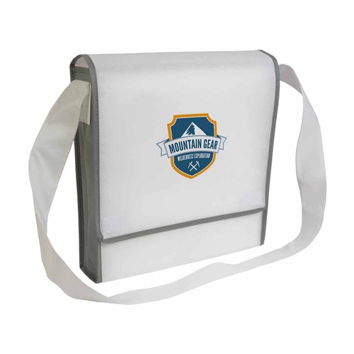 80 g/m2 non-woven fabric postman bag with velcro closure and shoulder strap