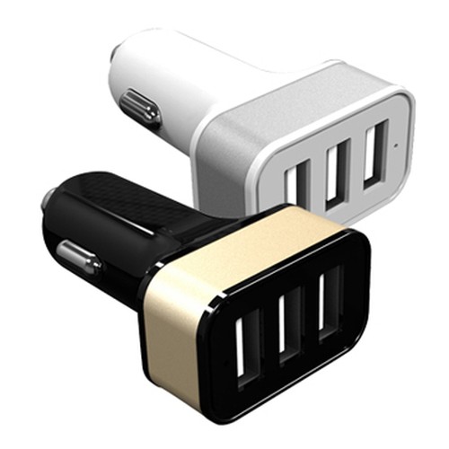 Car Charger with 3 USB ports