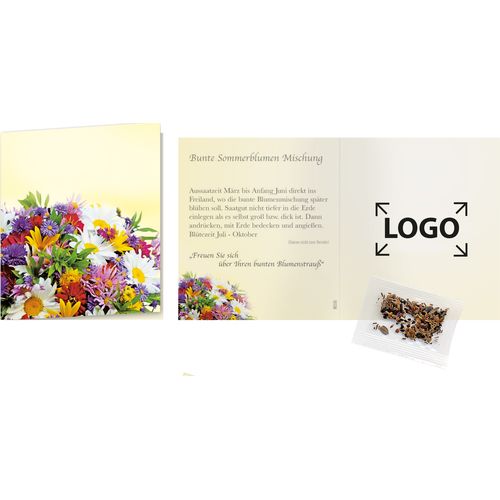 Carte à volet Monde Floral Coloré