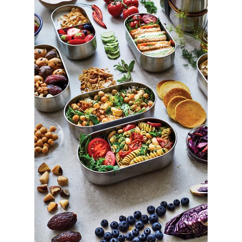 Boîte à bento double en acier inoxydable Black+Blum