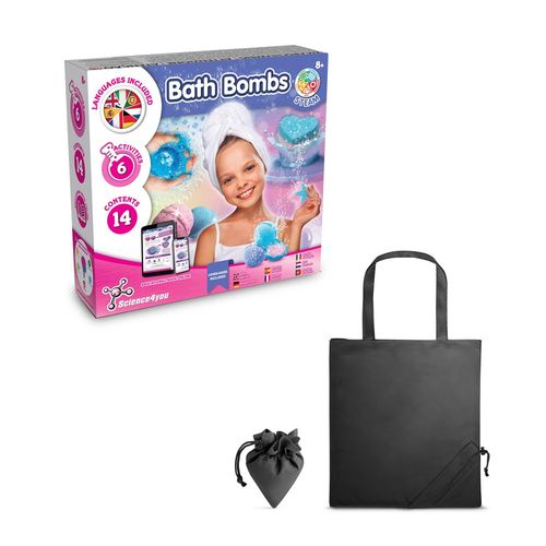Bath Bombs Kit V. Jouet éducatif livré avec un sac cadeau pliable en 190T