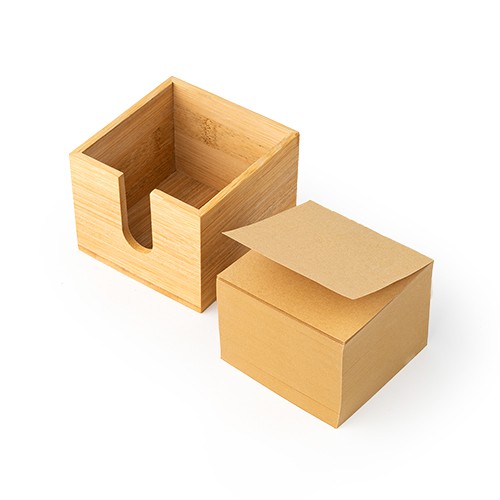 Bamboo Post-it Note Holder, includes 500 sheets. Chionanto