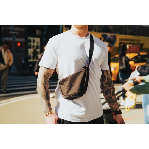 Crescent AWARE™ RPET half moon sling bag