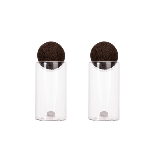 Sagaform Nature salt/pepper jars with cork stoppers 2 pcs.