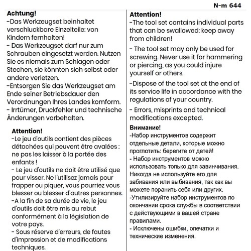 DIY1 screwdriver set with ratchet and 8 bits