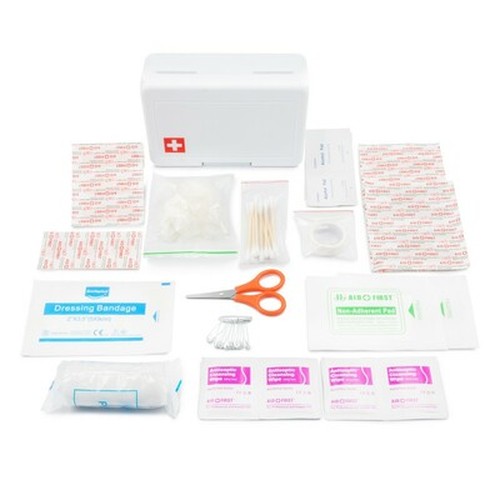 First aid kit in plastic case, 64 pcs | Ramona