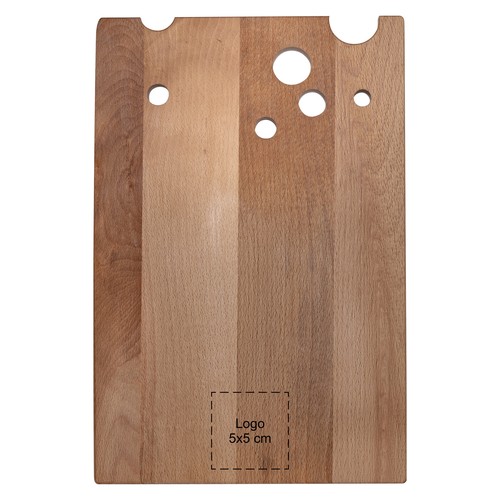 Tabla con agujeros queso haya 30x20 cm