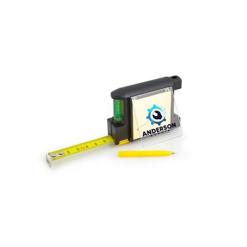 Measuring tape 2m, spirit level, memo pad, ball pen | Lincoln
