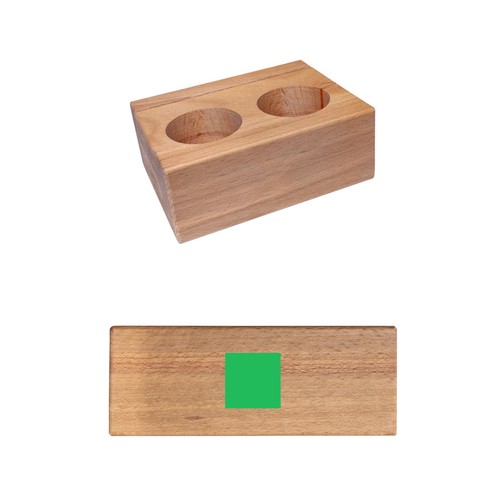 Beech menu card holder with cut-outs A6