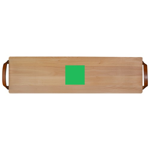 Beech board with leather handles 69x19 cm