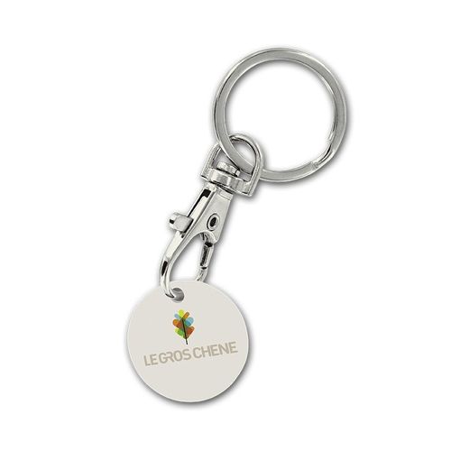 METAL KEY-RING WITH SNAP-HOOK & SHOPPING TROLLEY TOKEN