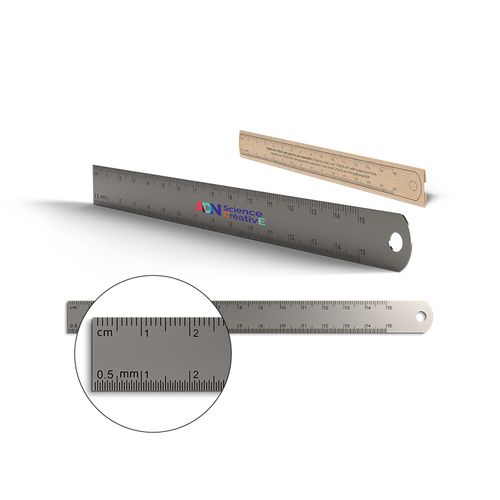 170x15MM STAINLESS STEEL RULER WITH SUSPENSION HOLE