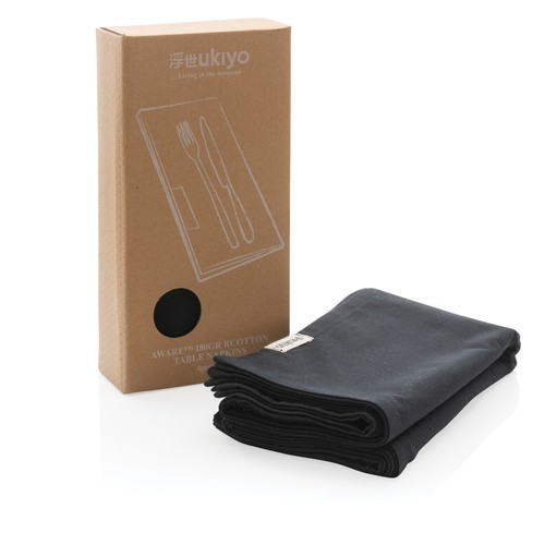 Ukiyo Aware™ 180gr 4-delige set recycled katoenen servetten