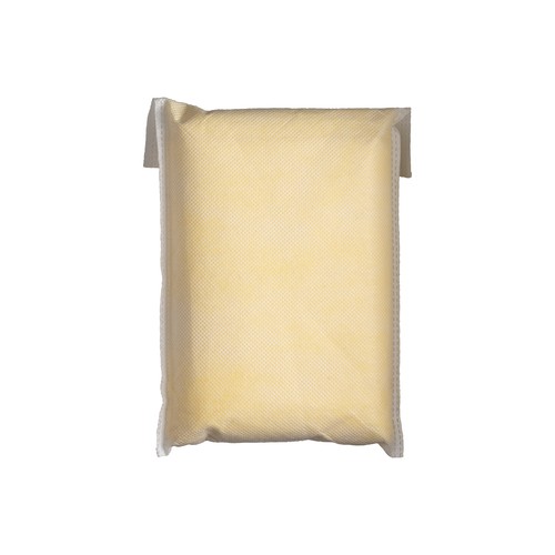 Waterproof poncho made of recycled PEVA. Inserted in recycled PET pouch with graphics