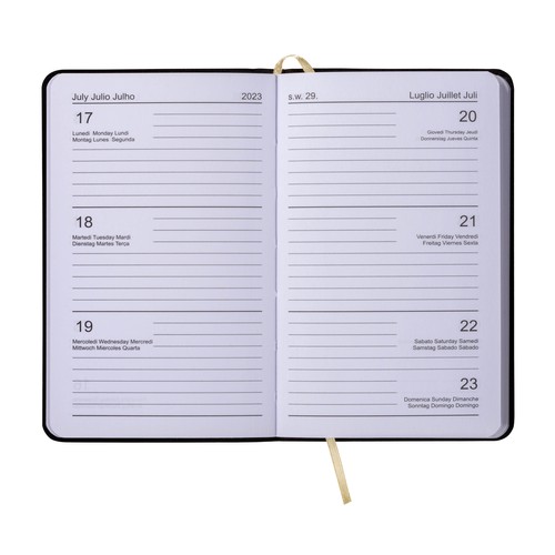 2024 weekly pocket diary with flexible PU cover - Box on request Art. 23794