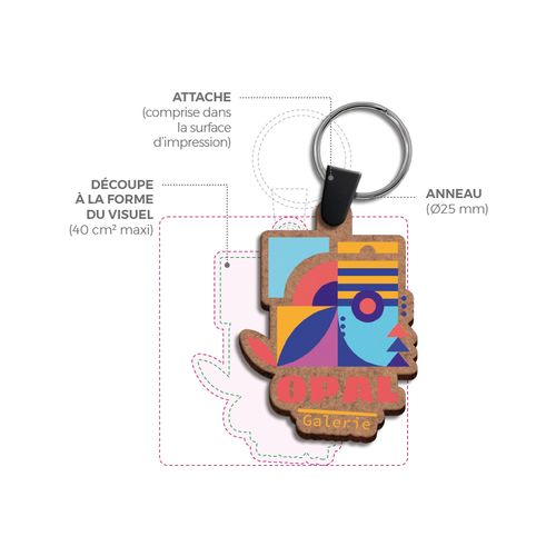40CMv MAX 3MM THICK MDF  KEYRING