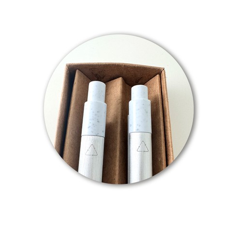 WRITING SET IN RECYCLED ALUMINUM, RECYCLED ABS AND CORK