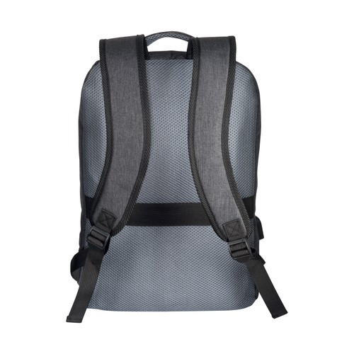 300D Polyester laptop backpack with 3 pockets. Laptop principal pocket and side pocket